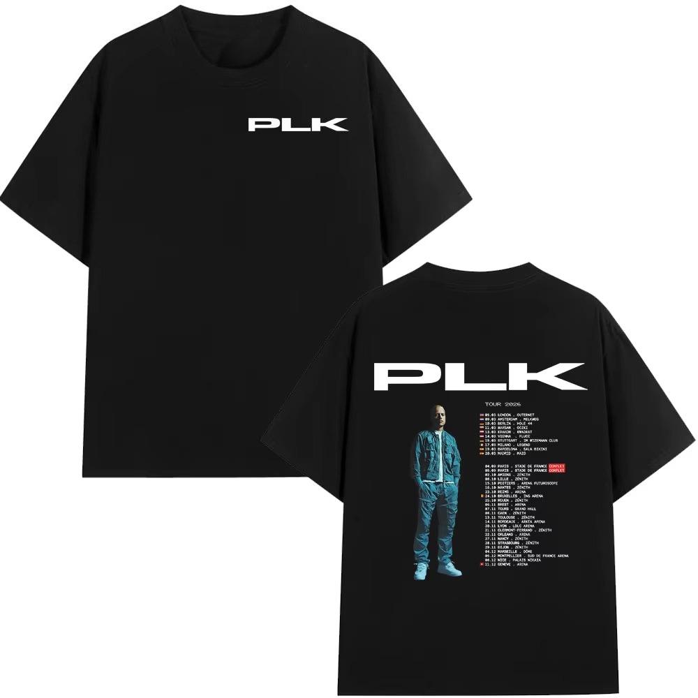 T-shirt Tour 2026 Rapper PLK Uomo Donna Abbigliamento Moda Hip Hop Magliette Vintage Casual Cotone Manica Corta Magliette Streetwear