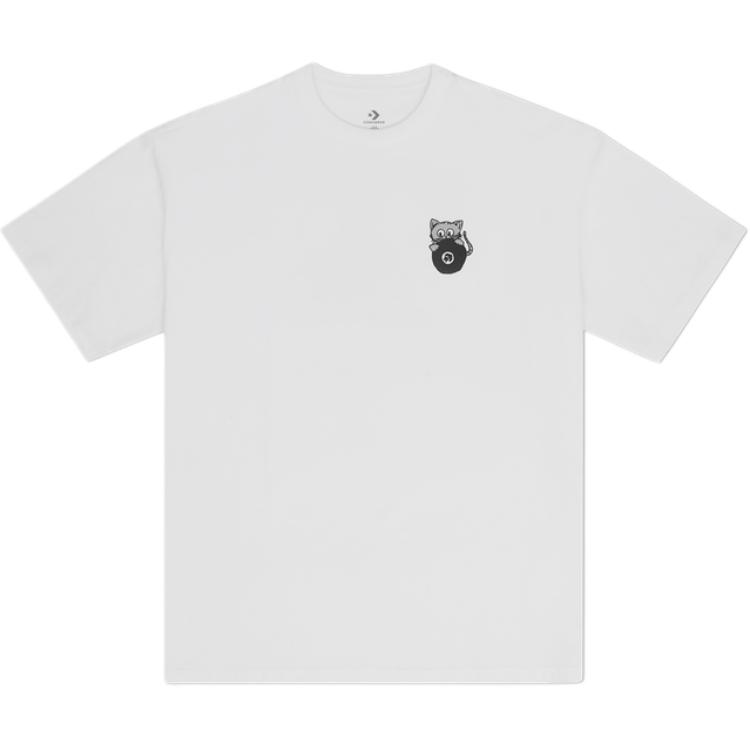 

New Converse T Shirts Men s White 10027729-A02 L