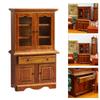 Miniature Vertical Bookcase Display Cabinet Model Figurine for 1/12 Dollhouses Scene Display Furniture Accessories