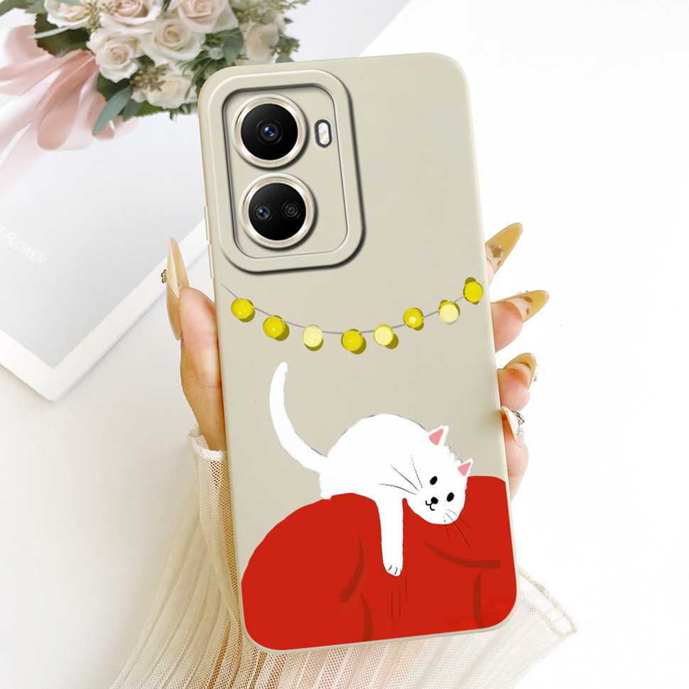 For Huawei Nova 10 SE Case Cute Cat Painted Soft Silicone Phone Back Cover For Huawei Nova10 SE nova10SE 10SE Case Bumper