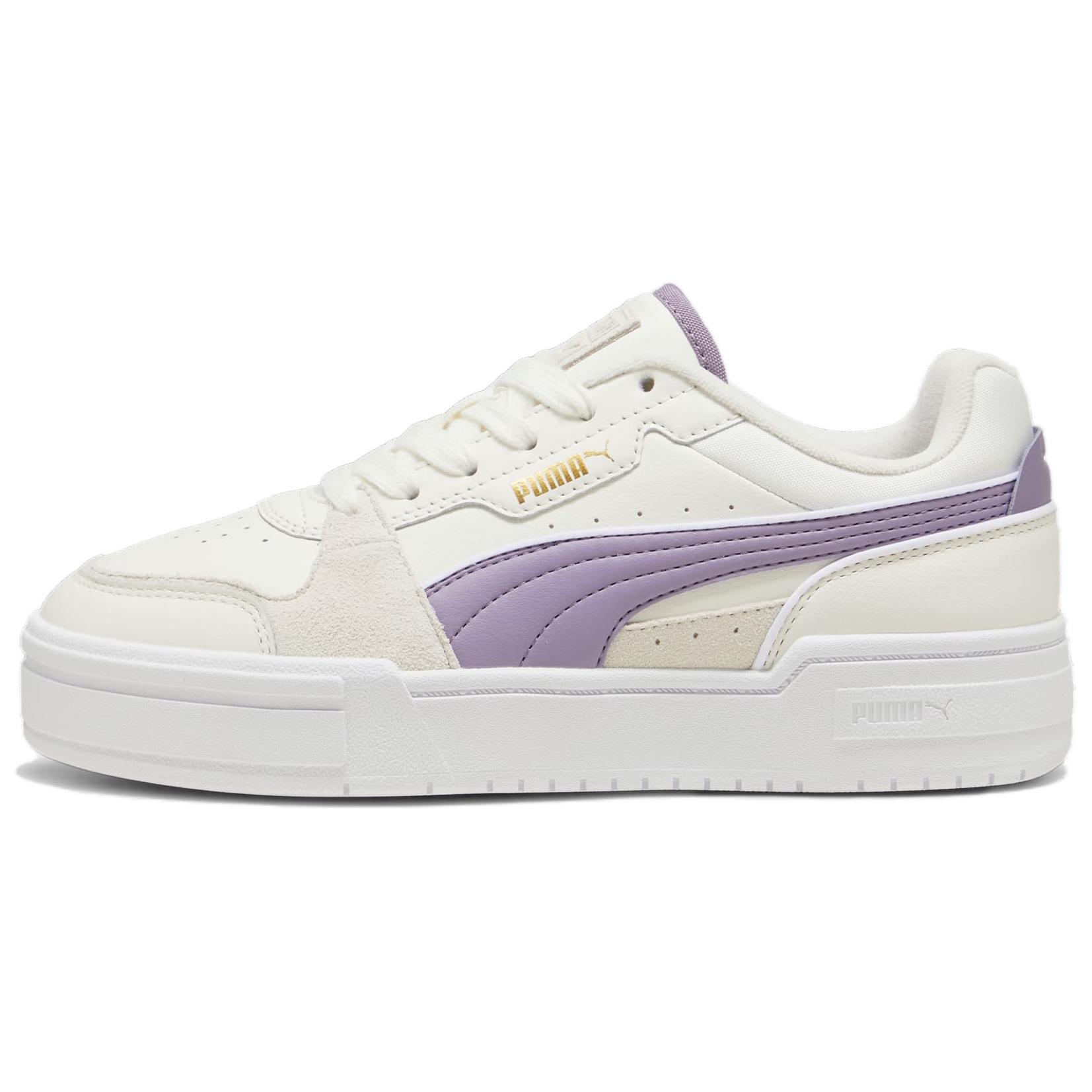 

New PUMA Ca Pro Low Top Skateboard Shoes Unisex White Purple 395203-19 35.5