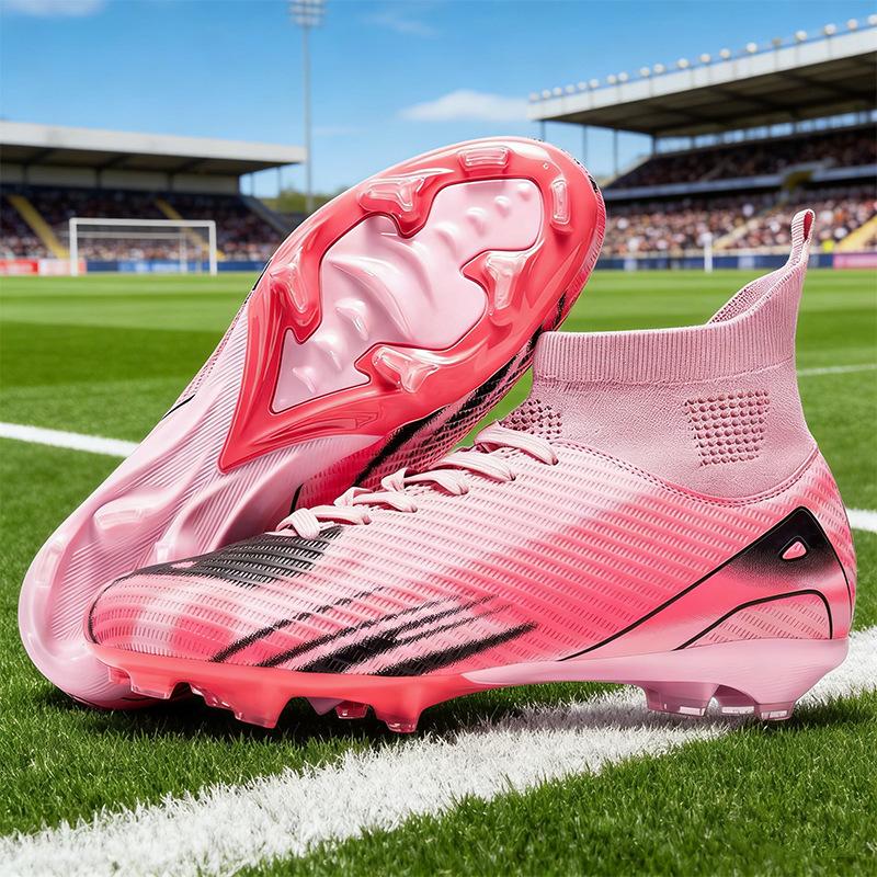 Football Shoes Male Female Teen Student Adult Shattered Nails Spikes Outdoor Game Training Sneakers 37 розовый