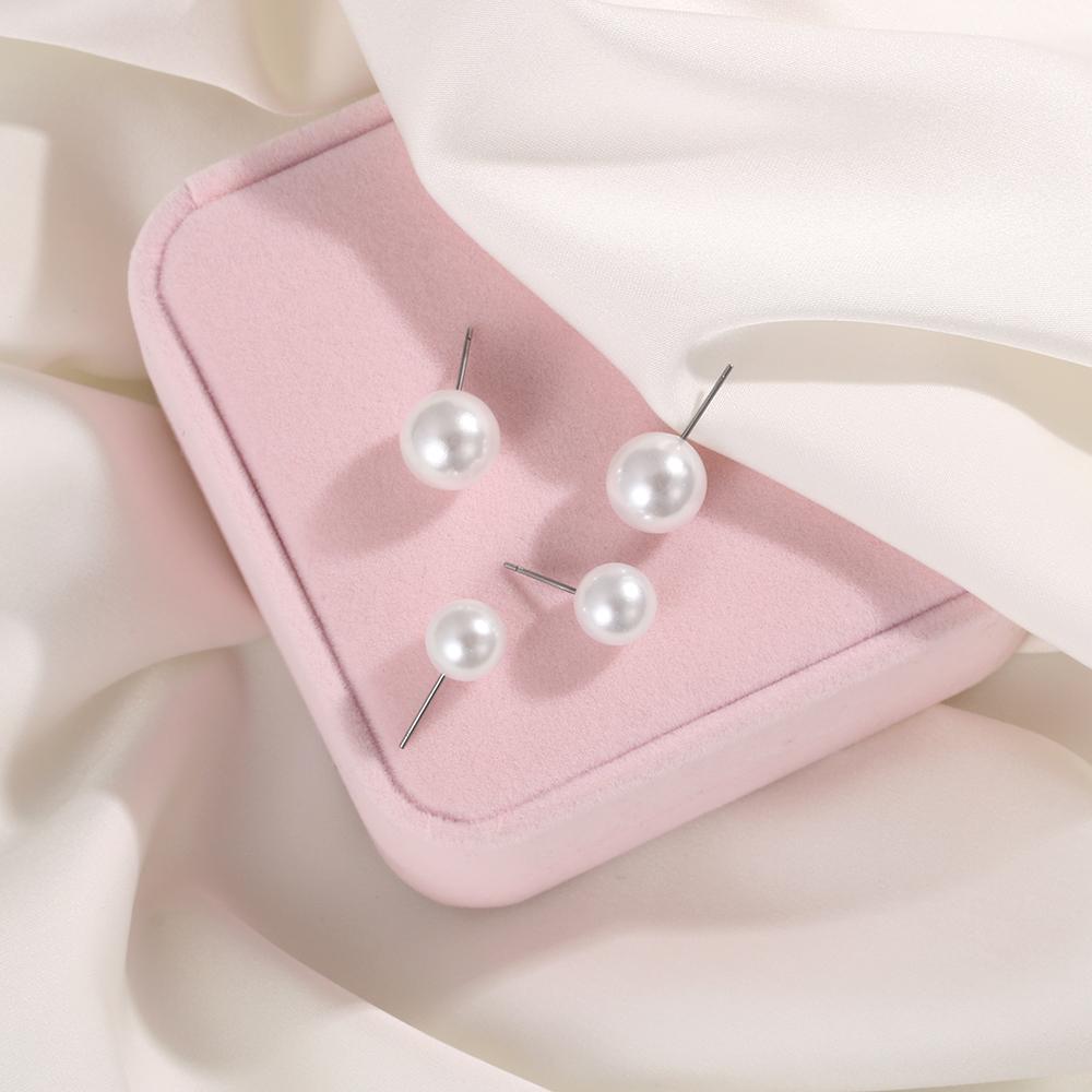 4mm 5mm 6mm 8mm 10mm 12mm Round Ball Earrings Round Shape Ear Stud  Wedding Engagement
