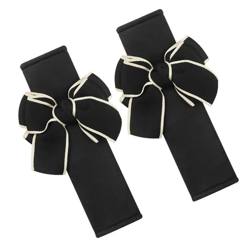 2pcs Seat Belt Covers Car Shoulder Pad Seat Belt Car Accessories for Adults Youth Kids Interior Princess Bow Decor Car