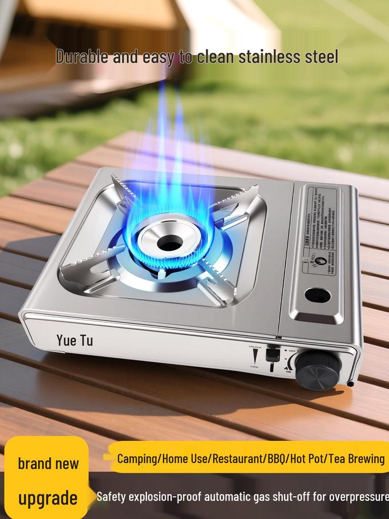 Portable Outdoor Gas Stove for Camping & Tea Brewing