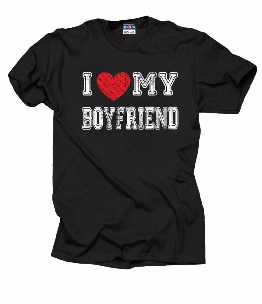 Gift For Girlfriend TShirt I Love My Boyfriend Tee Shirt M