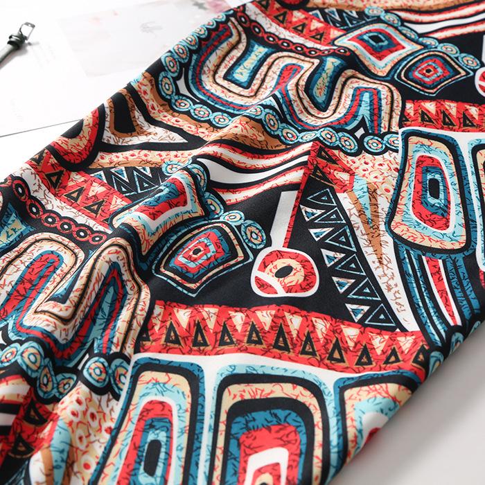 Digital Print Women's Pencil Skirt - Hip-Hugging, Half-Length