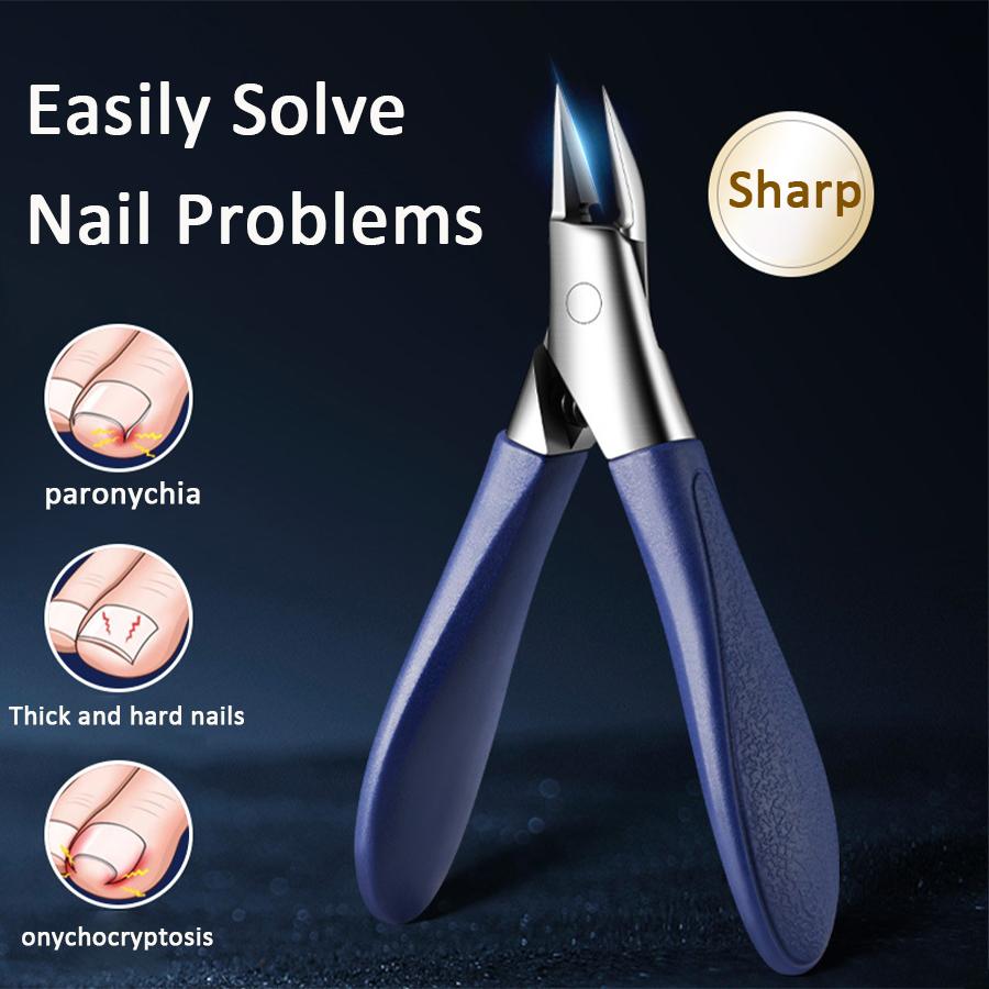 Ingrown Toenail Clipper Angled Nail Clippers for Thick Nails Slant Curved Blade Nail Cutters Ingrown Nail Pain Relief Tool