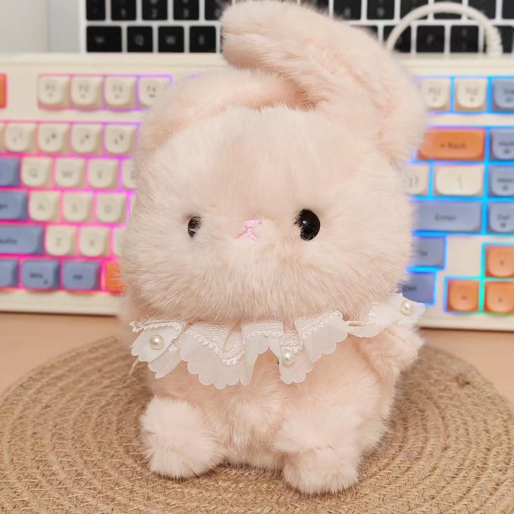 Bunny Cute Cat Panda Sheep Animal Short Plush Keychain Toy Material Home Decor