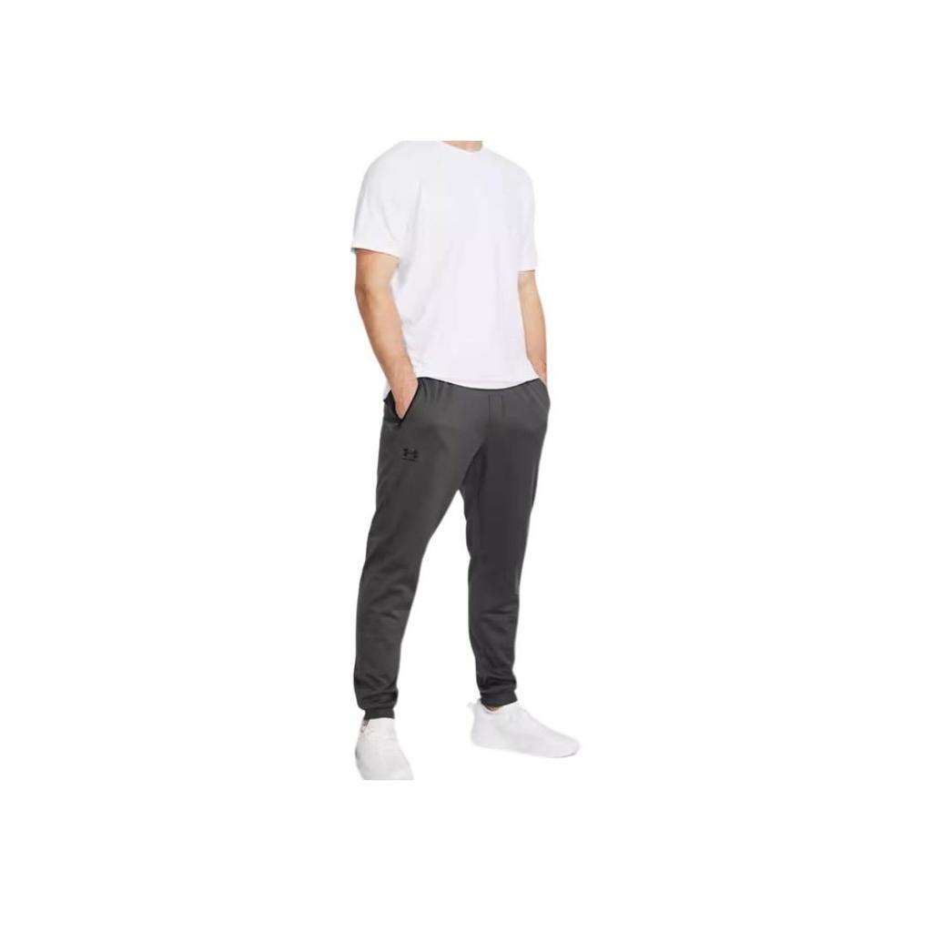 Under Armour Sportstyle Solid Color Drawstring Cuffed Casual Knit Pants Men pants Rhino-Gray 1290261-026