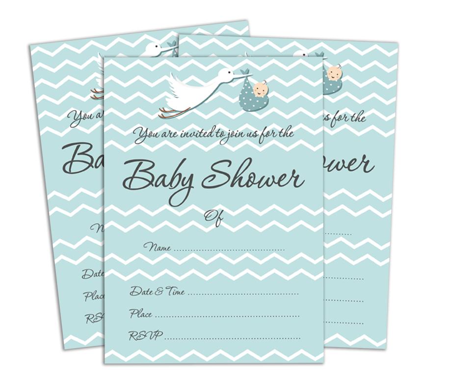 Darling Souvenir Baby Shower Invitation Card 28 Pcs Fill or Write In Blank Invites Printable Party Supplies