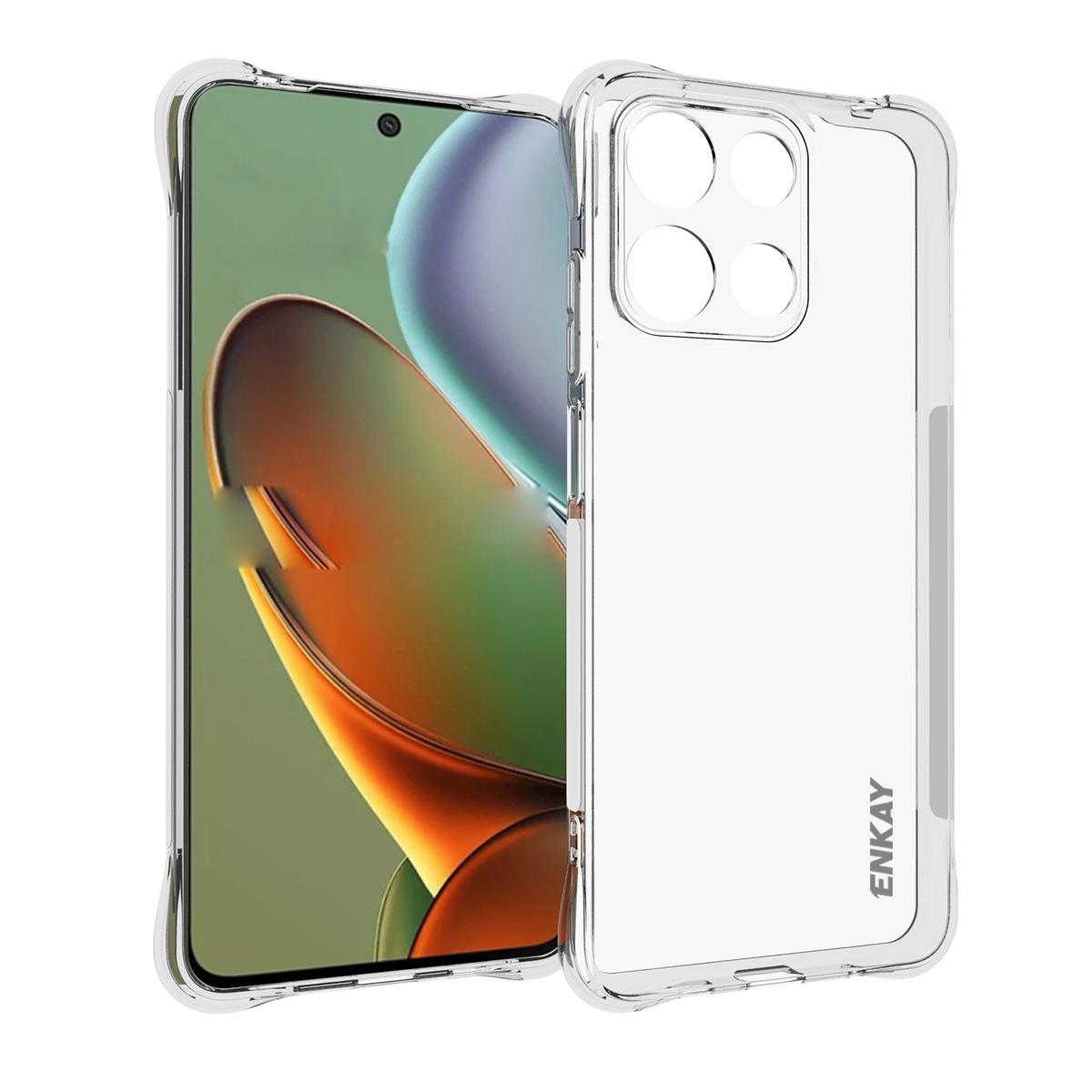 

For Motorola Moto G15 4G Clear Phone Case ENKAY HAT PRINCE Shockproof Anti-slip TPU Cover Transparent