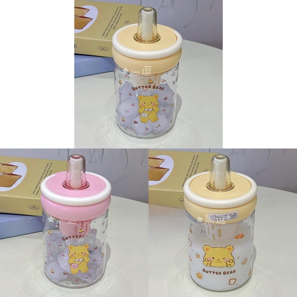 Cute Bear Plastic Water Bottle For Kids With Large Capacity And Leakproof Lid