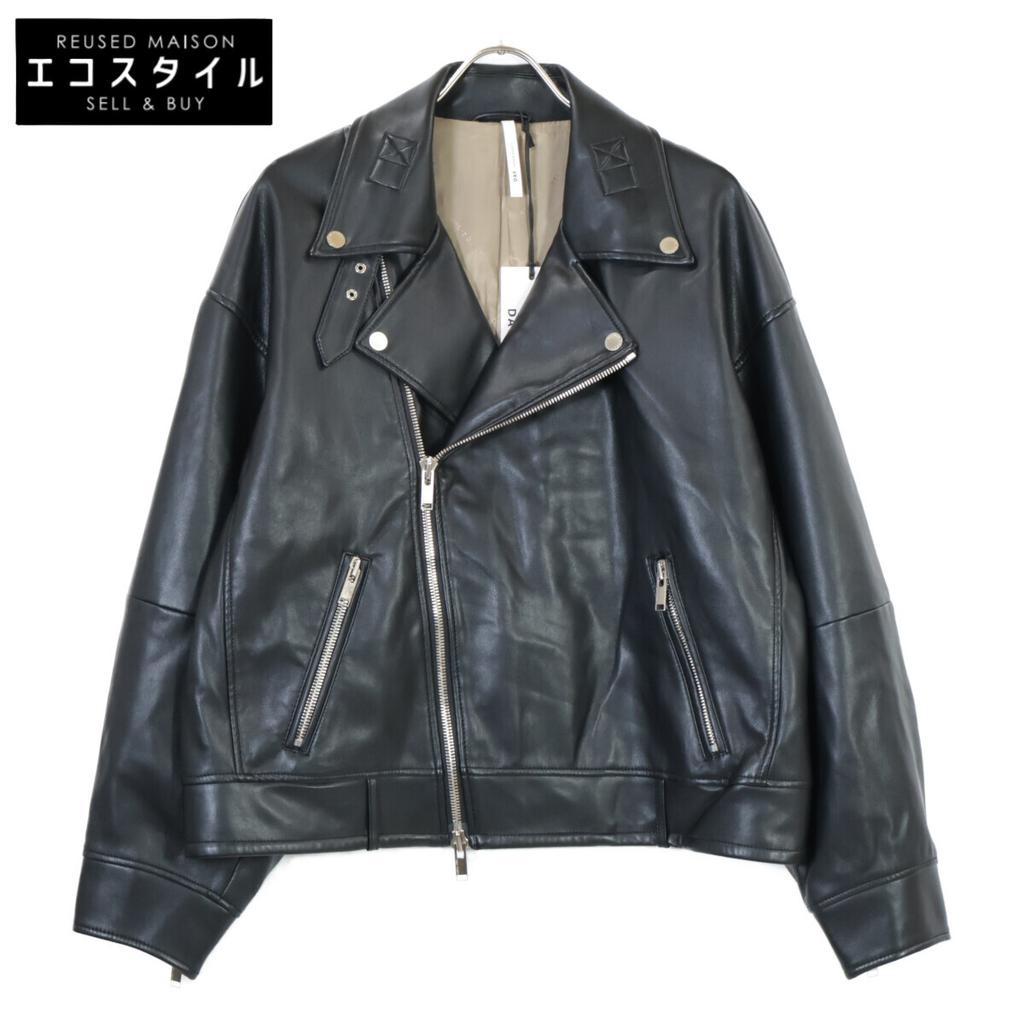 upper hights 870D00902BLK 24Stainless Steel Black Fake Leather THE RIDERS SHORT Double Rider's Jacket Jacket 1 blackUsed