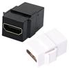 Keystones Jacks Female To Female Adapter Coupler for Wall Plate 4K Video Support Black