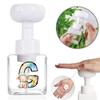 250ml Square Flower Foam Bottle 2026 Soccer Refillable Lotion Container Leakproof Travel Pump Bottle for Skincare Sports Fan Gif