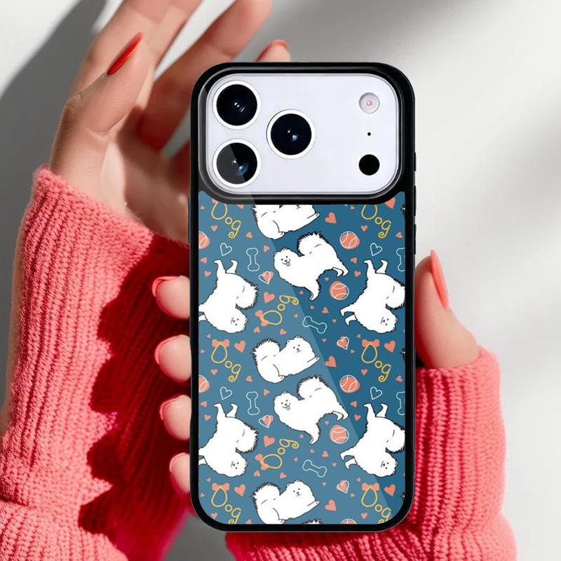 Samoyed Puppy Phone Case for iPhone 17 Air 16e 15 14 13 Pro Max Back Cover for 12 11 Pro Coque