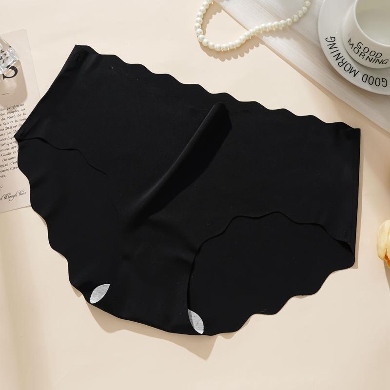 

Бесшовное нижнее белье Ice Silk для женщин, тонкие, быстросохнущие, из чистого хлопка, розового цвета, женские трусики больших размеров XL чёрный