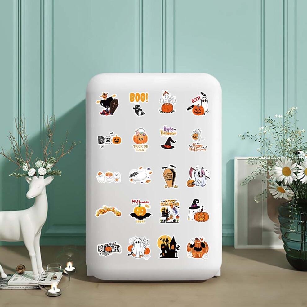 Decorative Halloween Stickers, Waterproof Vinyl Non-Repeating Patterns Strong Adhesion For Goodie Bags, Laptops, Water Bottles, Skateboards, Guitars,