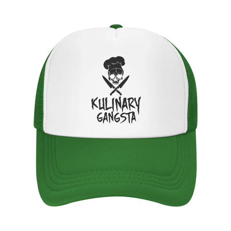 Totenkopf Koch Totenkopf Netz Baseballkappe für Männer Frauen Unisex Verstellbare Snapback Kappen Lustige Sommer Freizeit Atmungsaktive Sonnenhüte