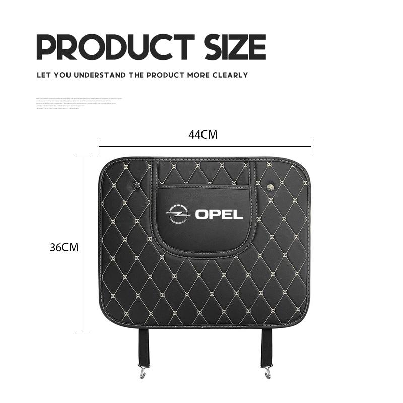 Ochranný kryt na zadní stranu autosedačky z PU kůže proti kopnutí pro Opel Astra Grandland Corsa Mokka Frontera Insignia Zafira Vivaro Karl