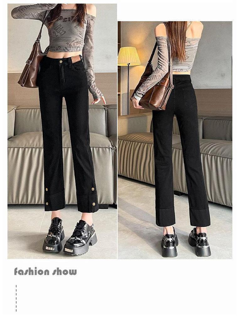 Women's High-Waist Straight Leg Jeans - Spring/Autumn 2026: Visually Taller, Slimming, Petite Cropped Cigarette Style