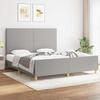 vidaXL Bed Frame Without Mattress Light Grey 180x200 Cm Fabric