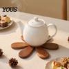 Natural Pine Wood Hot Pad Collapsible Wooden Trivets for Dishes, Tree-Shaped Heat Resistant Potholders, Christmas Tree Shaped Kitchen