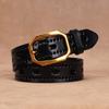 Womens Genuine Leather Belt With Pin Buckle Adjustable Waistband Jeans Trousers Classic Black Brown Office Casual Wear