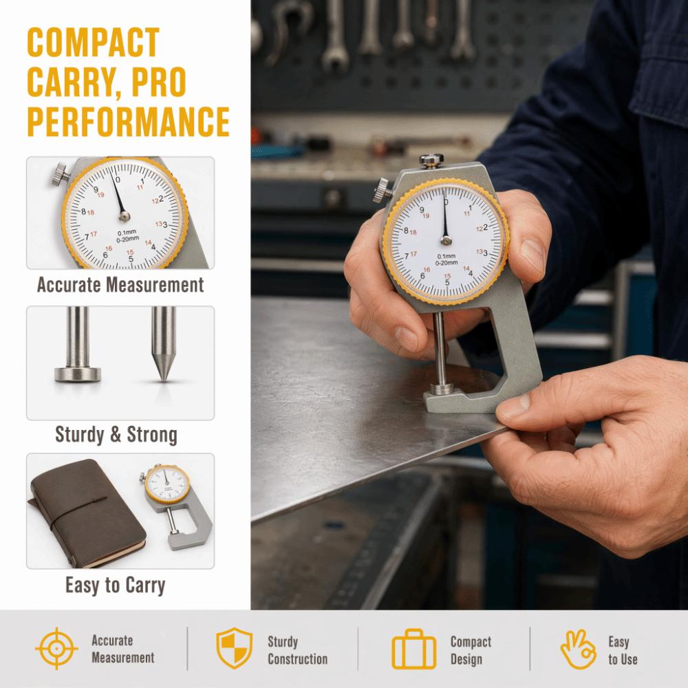 0-20mm Range Thickness Gauge Portable Design Metal Gauge Tool Thickness Measuring Tool  For Jewelry