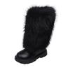 Girls Winter Warm Faux Fur Lined Martin Boots Long Shaft Snow Kids Ages 4-16