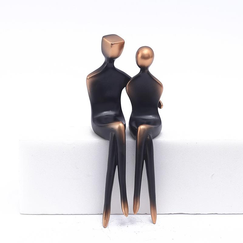 Moderne minimalistische abstrakte Figuren Paar Skulptur Tischseiten-Ornament Verkaufsarbeit Wohnzimmer Haus TV-Schrank Feine Eingang Dekoration