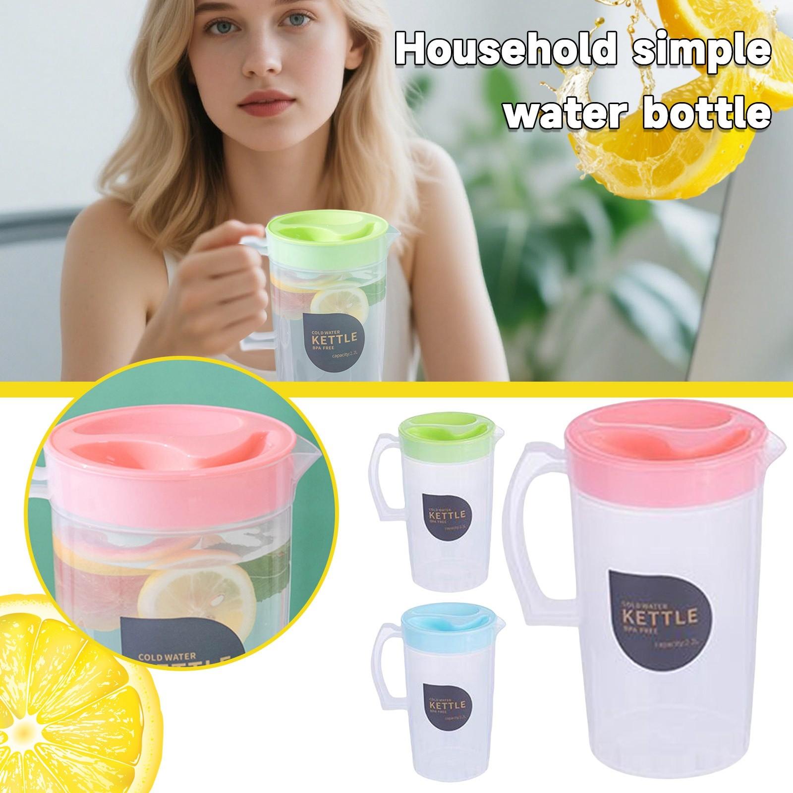 

Cold Water Kettle Household Set Large Capacity Plastic Beverage Tea Juice Kettle One Size рожевий