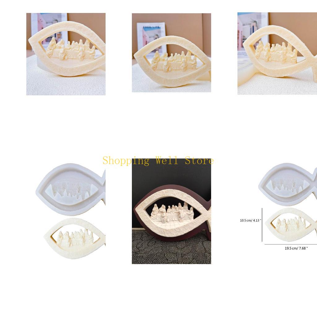 KX4B Portrait Mold Jesuss The Last Supper Silicone Mold DIY Resin Casting Mold China Mainland