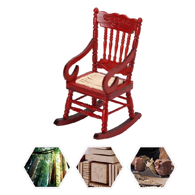 Decorative Rocking Chair Model Simulation Furniture Children’s Hobby Collection