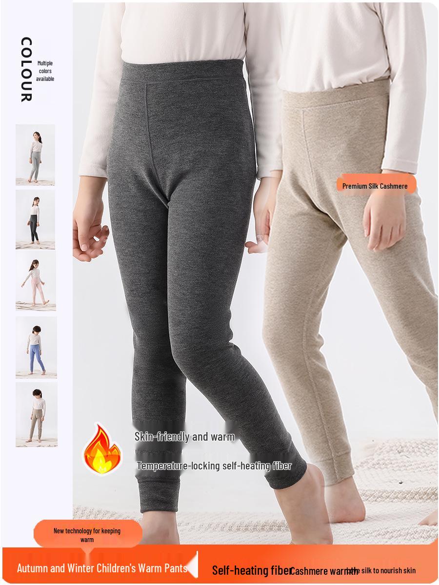 

High-Quality Unisex Children s Thermal Wool Pants - Warm Base Layer in Cashmere and Cotton 110 cm