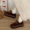 Fashion commuting retro heightening thick baseplate shoes women's 2025 new autumn and winter casual versatile round head bread shoes
