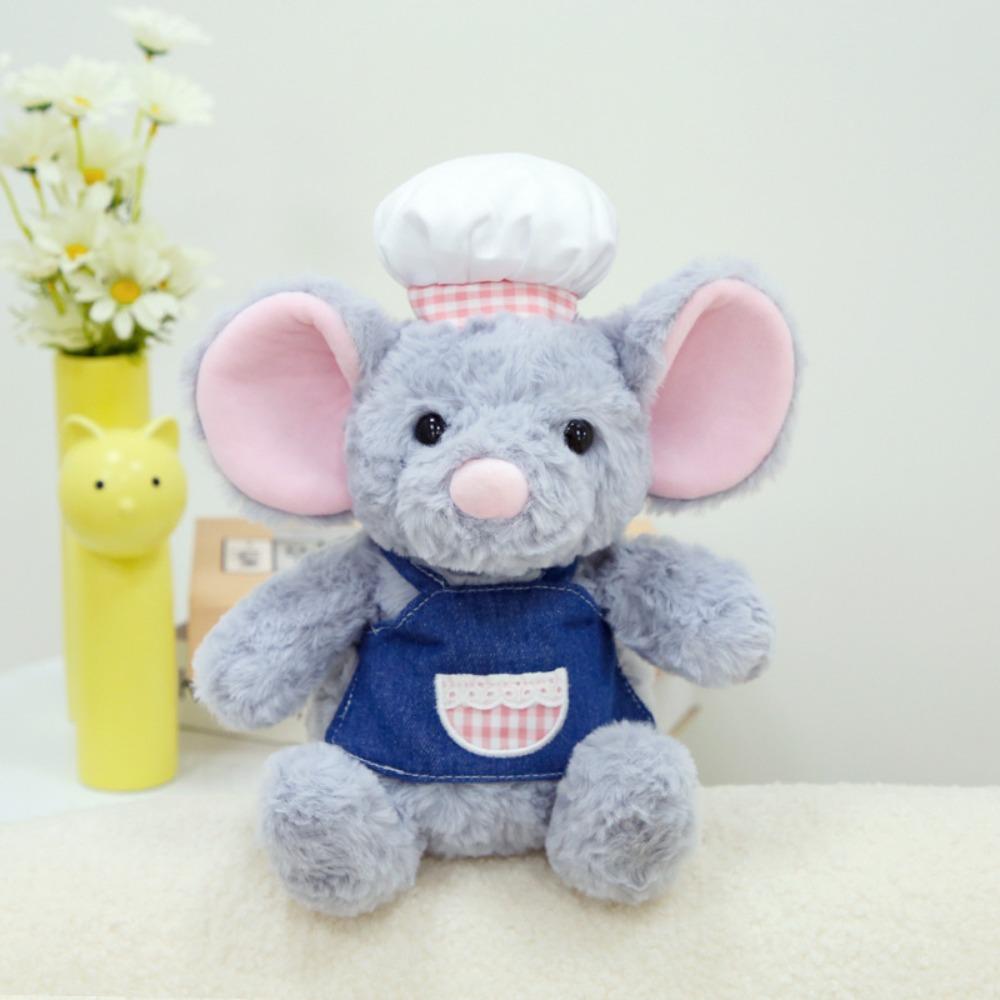 Fluffy Mouse Plush Toy PP Cotton Mouse Chef Stuffed Dolls  Birthday Parties