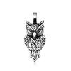 Retro Nordic Viking Owl Pendant Necklace Stainless Steel Scandinavian Amulet Celtics Knot Necklace for Men Jewelry