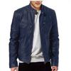 American retro PU leather jacket stand-up collar slim European and American tough guy motorcycle punk leather jacket