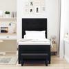 Box Spring Bed with Headboard Black 90 x 200 cm Fabric
