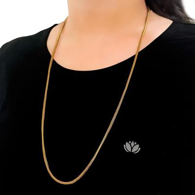 Designer-Goldkette, dünn, leicht, vergoldet, für Mädchen, Frauen, Männer, Jungen, 71,1 cm