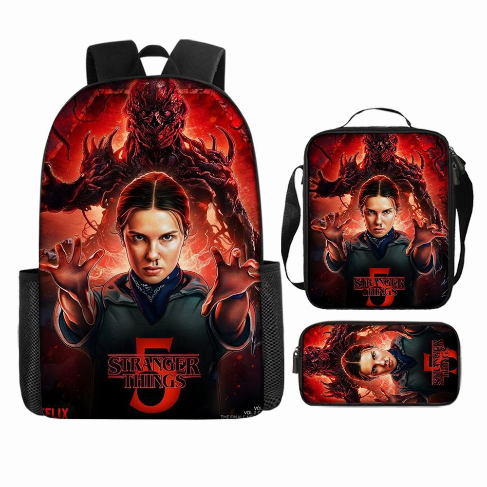 Stranger Things5 Rucsac pentru copii+geantă de umăr+etui pentru creioane KTB