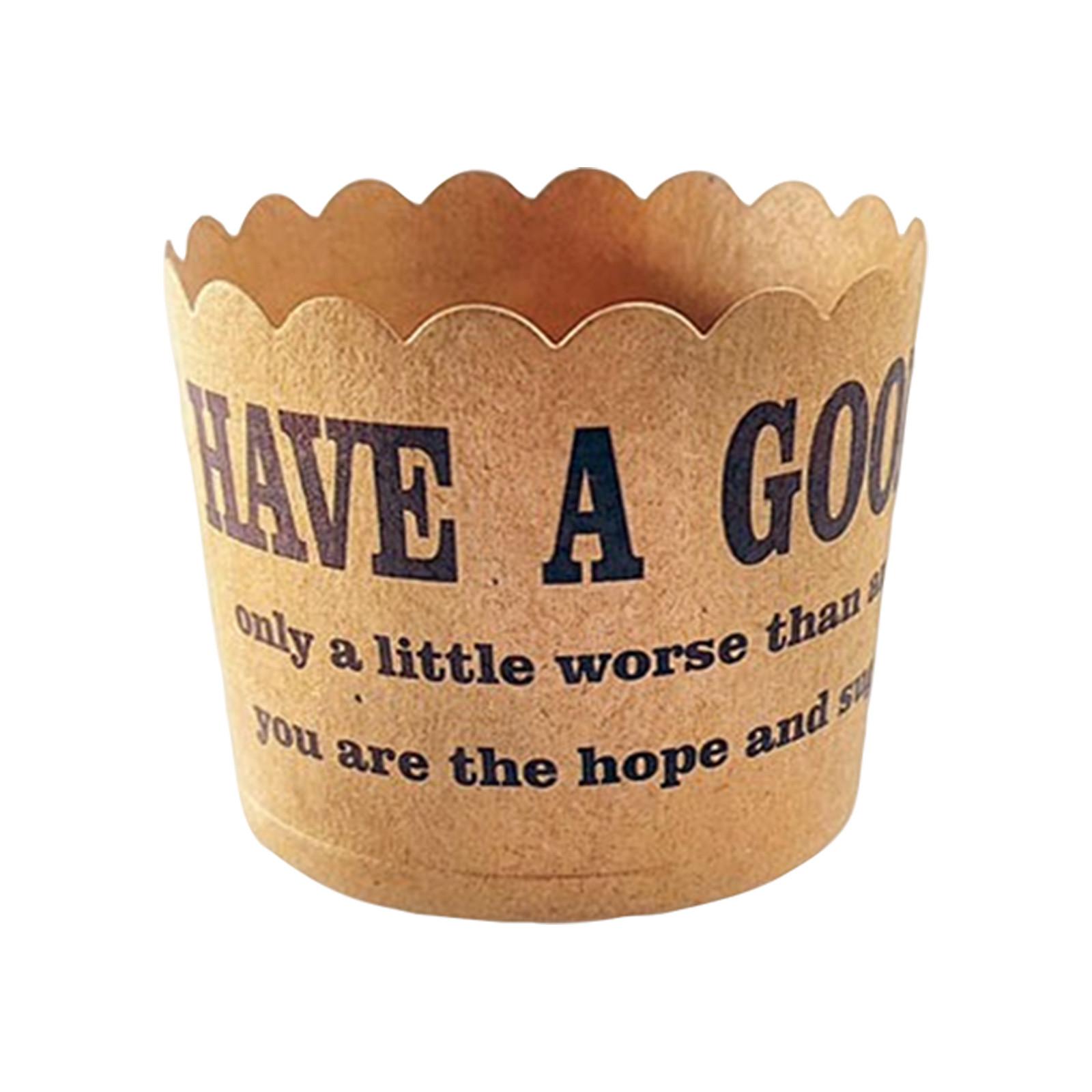 

Маленький стаканчик из крафт-бумаги, изготовленный на станке, стаканчик Mafen, бумажный стаканчик для торта, термостойкий для духовки, держатель для бумаги для выпечки, набор из 50 предметов One Size