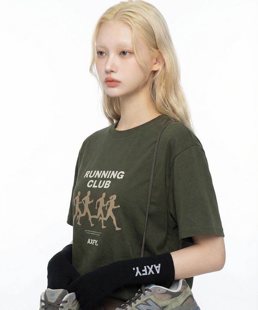 Egseupai Running Club Coolever Short Sleeve T-Shirt - Khaki
