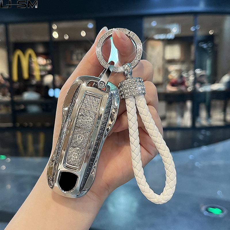 White Diamond Tpu 3 Button For Porsche Panamera Spyder Carrera Macan Boxster Cayman Cayenne 911 970 981 991 Car Key Case Cover