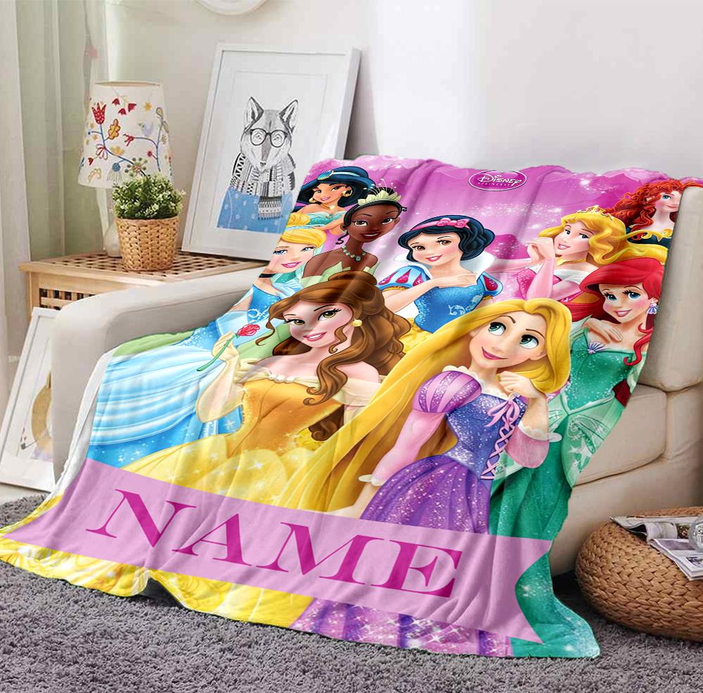 Custom Name Fairy Tale Flannel Blanket Throw Blanket Soft Warm Sofa Bed Decor Unique Gift