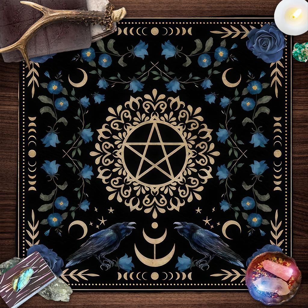 Altar Cloth Tarot Table Cover Starry Twelve Constellations Love Career Oracle Card Tablecloth Moon Tarot Table Cloth Divination