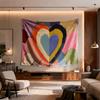 Layered heart shapes with Digital printing polyester wall tapestry suitable for use in living rooms bedrooms offices bars party