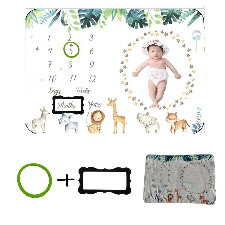 Newborn Blanket Photo Pro 75x100cm Baby Souvenirs Monthly Milestone Blanket Shoots Backdrop Cloth Calendar Newborn Photography